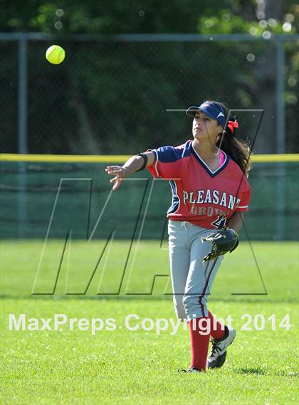 Thumbnail 1 in Pleasant Grove vs. Vacaville (CIF SJS Final - Game 1) photogallery.