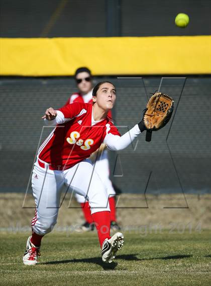 Thumbnail 2 in Centennial vs S & S Consolidated (LCS/Argyle Softball Tournament) photogallery.