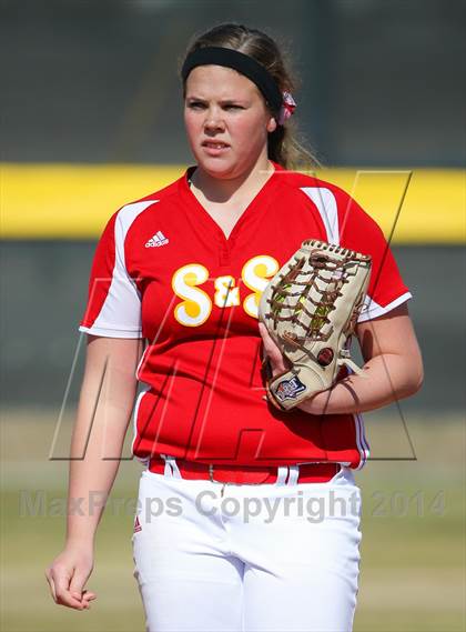 Thumbnail 3 in Centennial vs S & S Consolidated (LCS/Argyle Softball Tournament) photogallery.