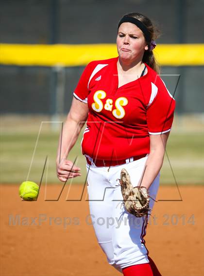 Thumbnail 3 in Centennial vs S & S Consolidated (LCS/Argyle Softball Tournament) photogallery.