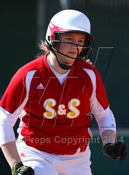 Thumbnail 2 in Centennial vs S & S Consolidated (LCS/Argyle Softball Tournament) photogallery.