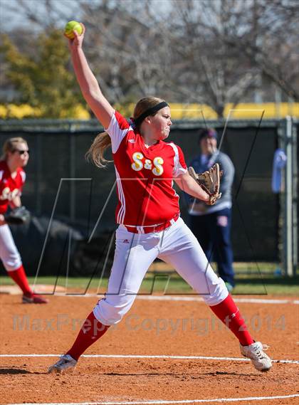 Thumbnail 3 in Centennial vs S & S Consolidated (LCS/Argyle Softball Tournament) photogallery.