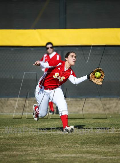 Thumbnail 3 in Centennial vs S & S Consolidated (LCS/Argyle Softball Tournament) photogallery.