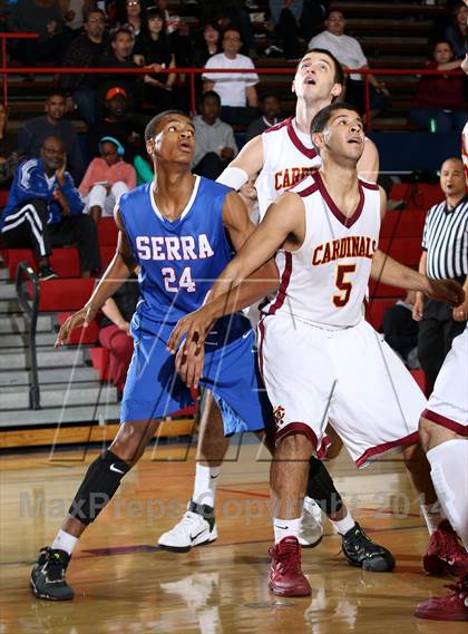 Thumbnail 1 in Cantwell-Sacred Heart vs. Serra (Lancers Hoops Showdown) photogallery.