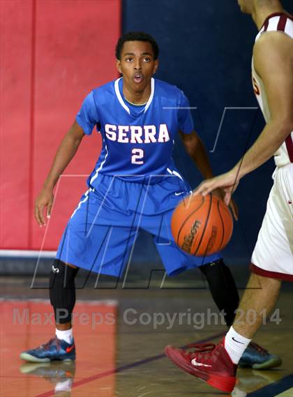 Thumbnail 1 in Cantwell-Sacred Heart vs. Serra (Lancers Hoops Showdown) photogallery.