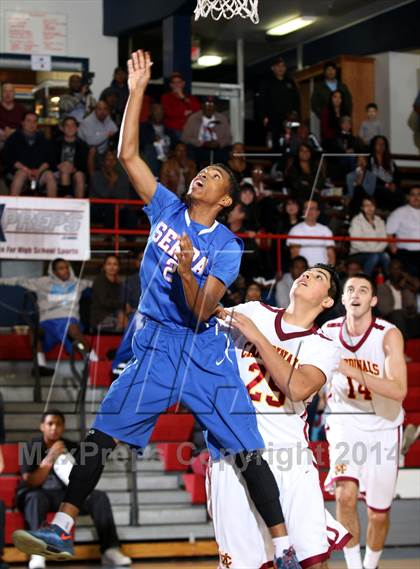 Thumbnail 2 in Cantwell-Sacred Heart vs. Serra (Lancers Hoops Showdown) photogallery.