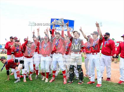 Thumbnail 1 in Center Moriches vs. Seton Catholic Central (NYSPHSAA Class B Final) photogallery.