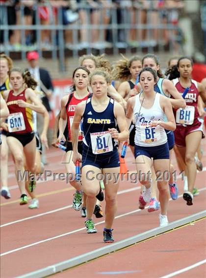 Thumbnail 2 in 117th Penn Relays (Girls Small School 4x800m Event 104) photogallery.