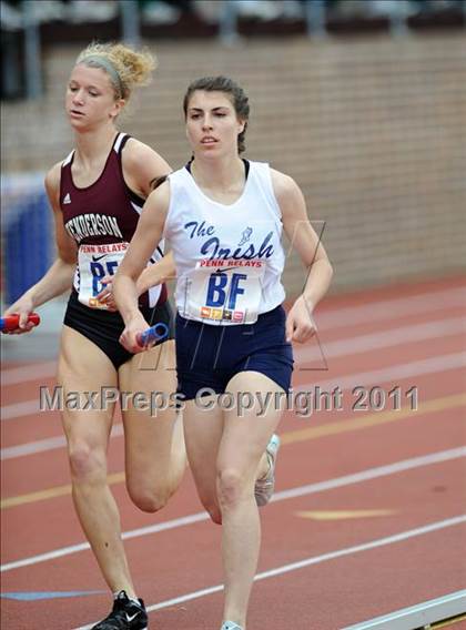 Thumbnail 1 in 117th Penn Relays (Girls Small School 4x800m Event 104) photogallery.