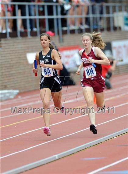 Thumbnail 2 in 117th Penn Relays (Girls Small School 4x800m Event 104) photogallery.