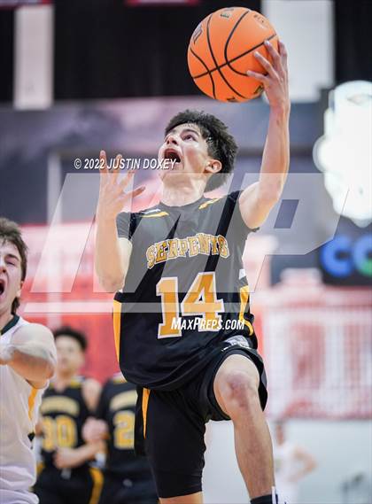 Thumbnail 3 in Eureka vs. Mineral County (NIAA Class 1A State Boys Quarterfinal) photogallery.