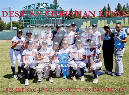 Thumbnail 3 in Destiny Christian Academy vs. Pioneer (CIF SJS D4 Final) photogallery.