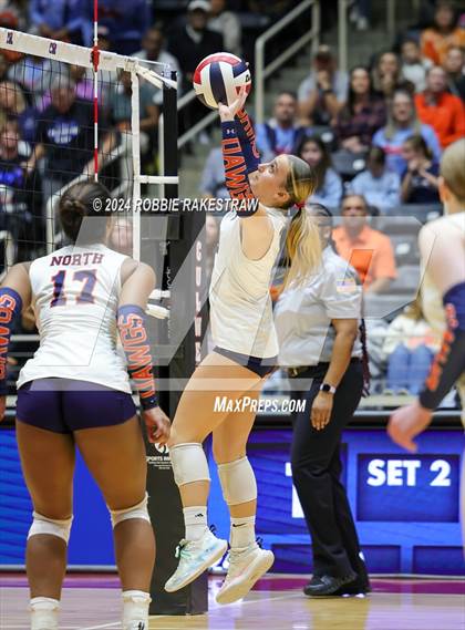 Thumbnail 2 in McKinney North vs. Flour Bluff (UIL 5A Volleyball Division I Final) photogallery.