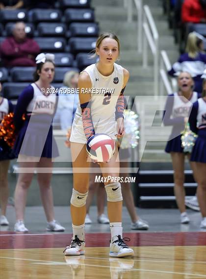 Thumbnail 3 in McKinney North vs. Flour Bluff (UIL 5A Volleyball Division I Final) photogallery.
