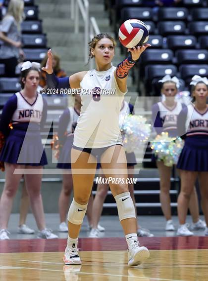 Thumbnail 3 in McKinney North vs. Flour Bluff (UIL 5A Volleyball Division I Final) photogallery.