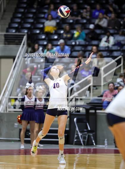 Thumbnail 2 in McKinney North vs. Flour Bluff (UIL 5A Volleyball Division I Final) photogallery.