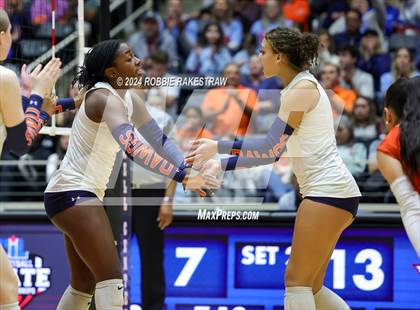 Thumbnail 3 in McKinney North vs. Flour Bluff (UIL 5A Volleyball Division I Final) photogallery.