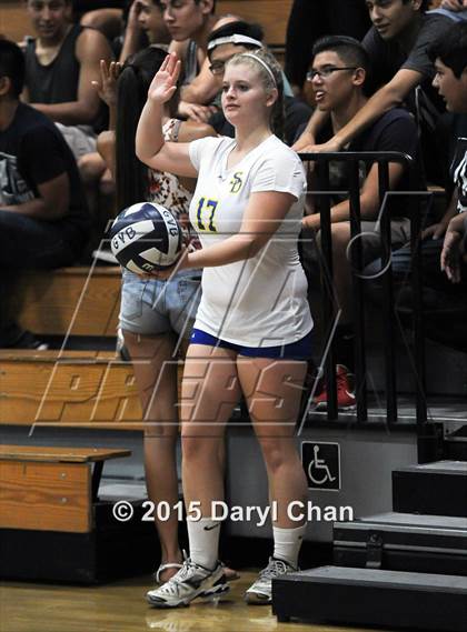 Thumbnail 3 in Alverno vs San Dimas (Garey Tri-City Tournament) photogallery.