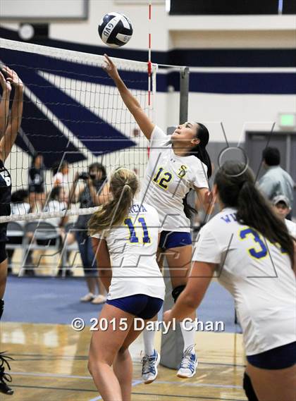 Thumbnail 3 in Alverno vs San Dimas (Garey Tri-City Tournament) photogallery.