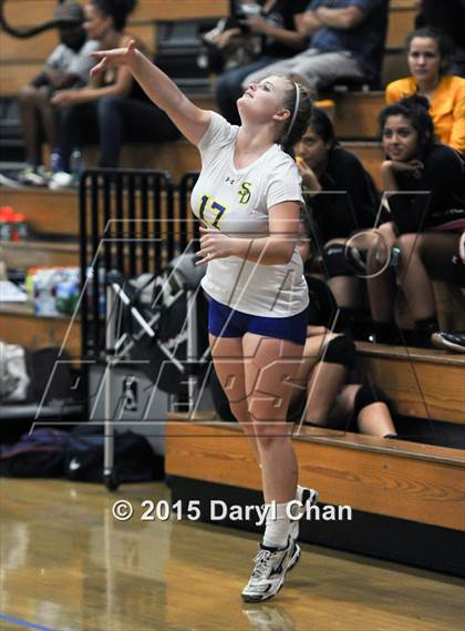 Thumbnail 3 in Alverno vs San Dimas (Garey Tri-City Tournament) photogallery.
