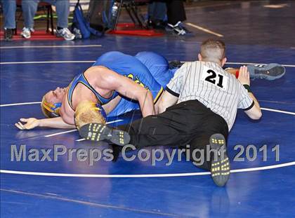 Thumbnail 1 in CIF State Boys Wrestling Championships (Round 2 - 145-285 lbs) photogallery.