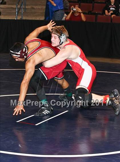 Thumbnail 3 in CIF State Boys Wrestling Championships (Round 2 - 145-285 lbs) photogallery.