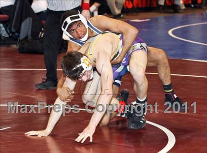 Thumbnail 3 in CIF State Boys Wrestling Championships (Round 2 - 145-285 lbs) photogallery.