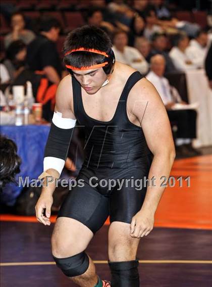 Thumbnail 1 in CIF State Boys Wrestling Championships (Round 2 - 145-285 lbs) photogallery.