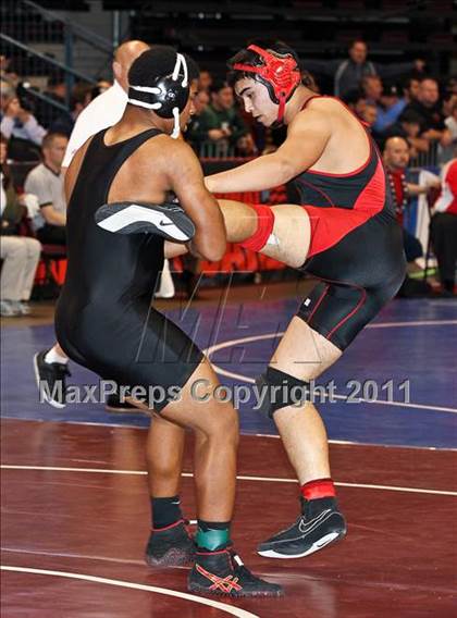 Thumbnail 1 in CIF State Boys Wrestling Championships (Round 2 - 145-285 lbs) photogallery.