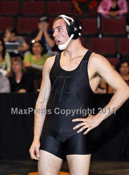 Thumbnail 2 in CIF State Boys Wrestling Championships (Round 2 - 145-285 lbs) photogallery.