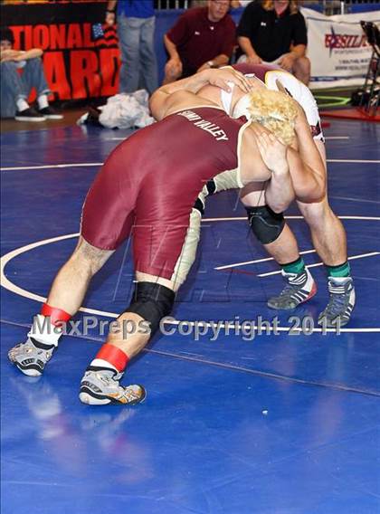 Thumbnail 1 in CIF State Boys Wrestling Championships (Round 2 - 145-285 lbs) photogallery.
