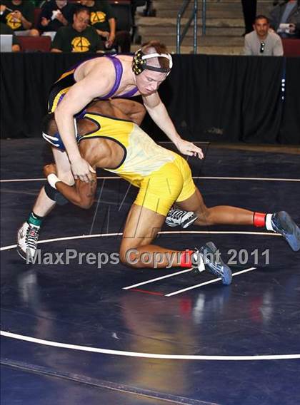 Thumbnail 3 in CIF State Boys Wrestling Championships (Round 2 - 145-285 lbs) photogallery.