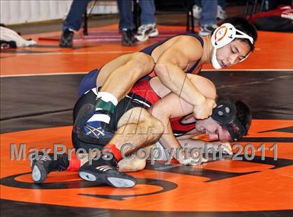 Thumbnail 3 in CIF State Boys Wrestling Championships (Round 2 - 145-285 lbs) photogallery.