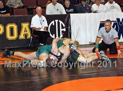 Thumbnail 3 in CIF State Boys Wrestling Championships (Round 2 - 145-285 lbs) photogallery.