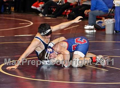 Thumbnail 1 in CIF State Boys Wrestling Championships (Round 2 - 145-285 lbs) photogallery.