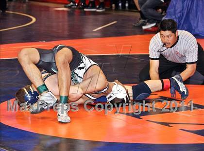 Thumbnail 1 in CIF State Boys Wrestling Championships (Round 2 - 145-285 lbs) photogallery.