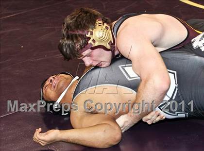 Thumbnail 1 in CIF State Boys Wrestling Championships (Round 2 - 145-285 lbs) photogallery.