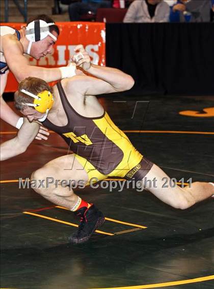 Thumbnail 1 in CIF State Boys Wrestling Championships (Round 2 - 145-285 lbs) photogallery.