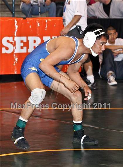 Thumbnail 3 in CIF State Boys Wrestling Championships (Round 2 - 145-285 lbs) photogallery.