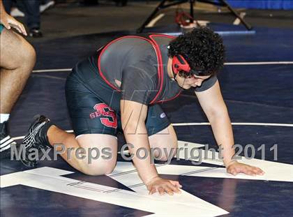 Thumbnail 1 in CIF State Boys Wrestling Championships (Round 2 - 145-285 lbs) photogallery.