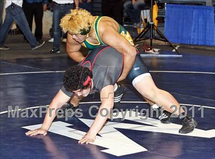 Thumbnail 3 in CIF State Boys Wrestling Championships (Round 2 - 145-285 lbs) photogallery.