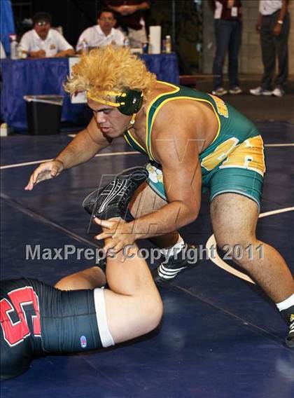 Thumbnail 1 in CIF State Boys Wrestling Championships (Round 2 - 145-285 lbs) photogallery.