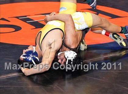 Thumbnail 1 in CIF State Boys Wrestling Championships (Round 2 - 145-285 lbs) photogallery.