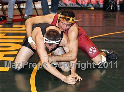 Thumbnail 3 in CIF State Boys Wrestling Championships (Round 2 - 145-285 lbs) photogallery.