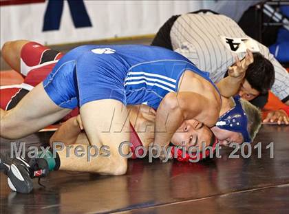 Thumbnail 3 in CIF State Boys Wrestling Championships (Round 2 - 145-285 lbs) photogallery.