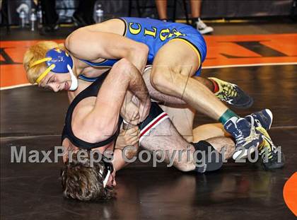 Thumbnail 1 in CIF State Boys Wrestling Championships (Round 2 - 145-285 lbs) photogallery.