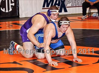 Thumbnail 3 in CIF State Boys Wrestling Championships (Round 2 - 145-285 lbs) photogallery.