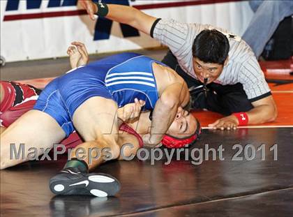 Thumbnail 2 in CIF State Boys Wrestling Championships (Round 2 - 145-285 lbs) photogallery.