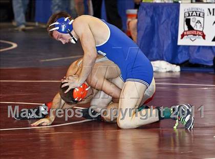 Thumbnail 2 in CIF State Boys Wrestling Championships (Round 2 - 145-285 lbs) photogallery.