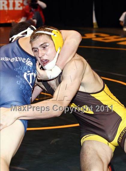 Thumbnail 3 in CIF State Boys Wrestling Championships (Round 2 - 145-285 lbs) photogallery.